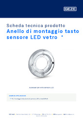 Anello di montaggio tasto sensore LED vetro  * Scheda tecnica prodotto IT