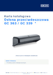Osłona przeciwdeszczowa GC 363 / GC 339  * Karta katalogowa PL