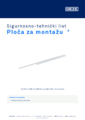 Ploča za montažu  * Sigurnosno-tehnički list HR