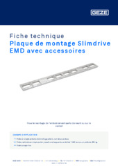 Plaque de montage Slimdrive EMD avec accessoires Fiche technique FR