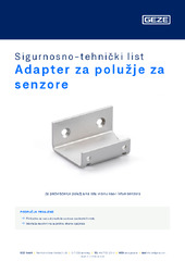 Adapter za polužje za senzore Sigurnosno-tehnički list HR