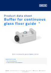 Buffer for continuous glass floor guide  * Product data sheet EN