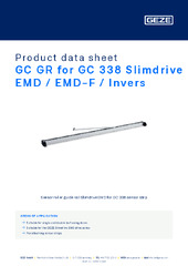 GC GR for GC 338 Slimdrive EMD / EMD-F / Invers Product data sheet EN