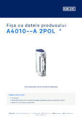 A4010--A 2POL  * Fișa cu datele produsului RO