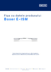 Boxer E-ISM Fișa cu datele produsului RO