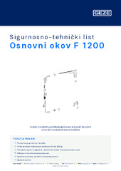 Osnovni okov F 1200 Sigurnosno-tehnički list HR