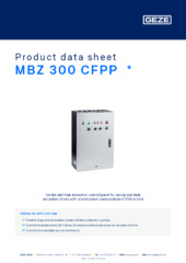 MBZ 300 CFPP  * Product data sheet EN