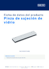 Pinza de sujeción de vidrio Ficha de datos del producto ES