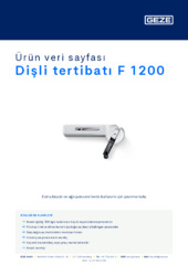 Dişli tertibatı F 1200 Ürün veri sayfası TR