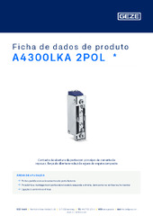 A4300LKA 2POL  * Ficha de dados de produto PT