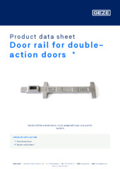 Door rail for double-action doors  * Product data sheet EN