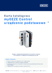 myGEZE Control urządzenie podstawowe  * Karta katalogowa PL