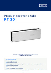 PT 20 Productgegevens tabel NL