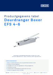 Deurdranger Boxer EFS 4-6 Productgegevens tabel NL