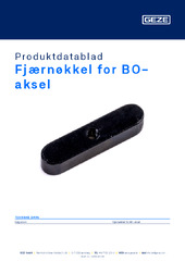 Fjærnøkkel for BO-aksel Produktdatablad NB