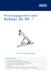 Schaar OL 95  * Productgegevens tabel NL