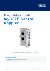 myGEZE Control Koppler  * Produktdatenblatt DE