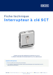 Interrupteur à clé SCT Fiche technique FR