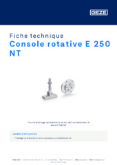 Console rotative E 250 NT Fiche technique FR