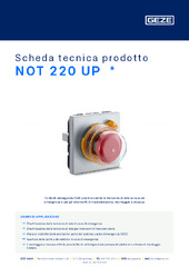 NOT 220 UP  * Scheda tecnica prodotto IT