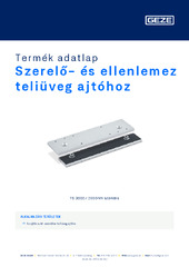 Szerelő- és ellenlemez teliüveg ajtóhoz Termék adatlap HU