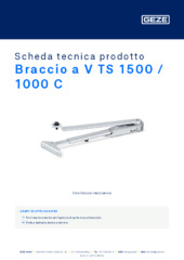 Braccio a V TS 1500 / 1000 C Scheda tecnica prodotto IT