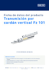Transmisión por cardán vertical Fz 101 Ficha de datos del producto ES