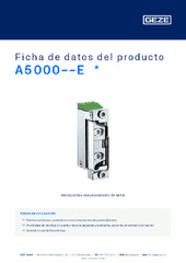 A5000--E  * Ficha de datos del producto ES