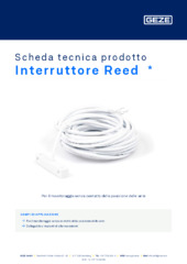 Interruttore Reed  * Scheda tecnica prodotto IT