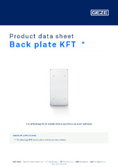 Back plate KFT  * Product data sheet EN