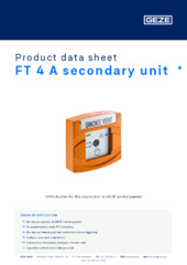 FT 4 A secondary unit  * Product data sheet EN