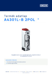 A4301L-B 2POL  * Termék adatlap HU