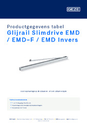 Glijrail Slimdrive EMD / EMD-F / EMD Invers Productgegevens tabel NL