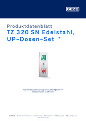TZ 320 SN Edelstahl, UP-Dosen-Set  * Produktdatenblatt DE