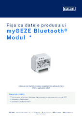 myGEZE Bluetooth® Modul  * Fișa cu datele produsului RO