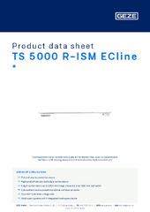TS 5000 R-ISM ECline  * Product data sheet EN