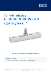 E 3000 NSK W-HU szárnybak  * Termék adatlap HU