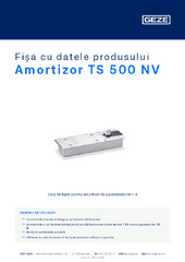 Amortizor TS 500 NV Fișa cu datele produsului RO