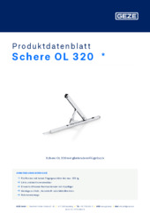 Schere OL 320  * Produktdatenblatt DE