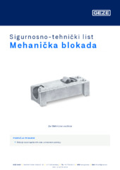 Mehanička blokada Sigurnosno-tehnički list HR