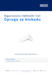 Opruga za blokadu Sigurnosno-tehnički list HR