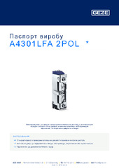 A4301LFA 2POL  * Паспорт виробу UK
