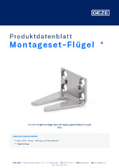 Montageset-Flügel  * Produktdatenblatt DE