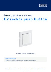 E2 rocker push button Product data sheet EN
