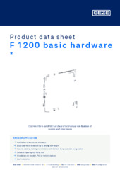 F 1200 basic hardware  * Product data sheet EN