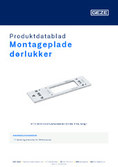 Montageplade dørlukker Produktdatablad DA