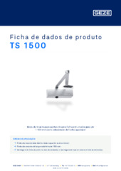 TS 1500 Ficha de dados de produto PT