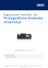 Prilagodljiva blokada otvaranja Sigurnosno-tehnički list HR