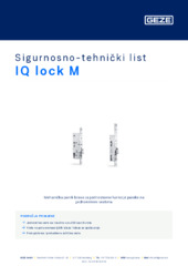 IQ lock M Sigurnosno-tehnički list HR