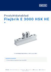 Fløjbrik E 3000 HSK HE  * Produktdatablad DA